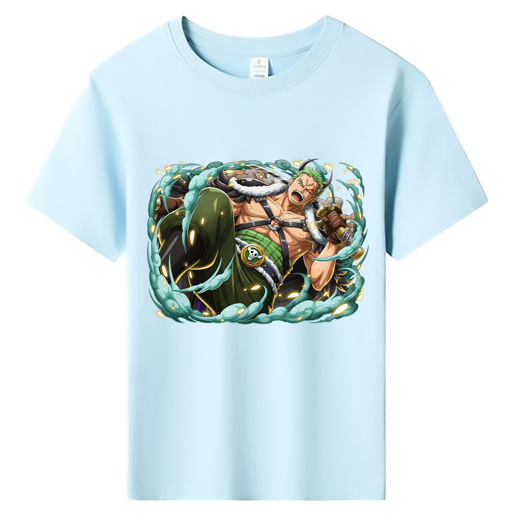 ワンピース ロロノア・ゾロ ONE PIECE Roronoa Zoro 綿100％キッズTシャツ（フロントプリント）